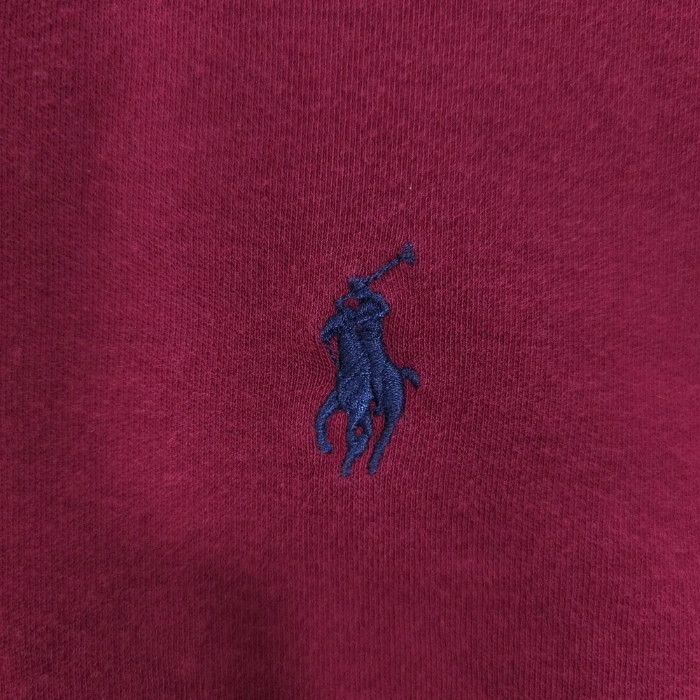 Vintage Polo Ralph Lauren Mens M Burgundy Short Sleeve Pique Pony Logo Shirt